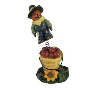 Crazy Mountain Pumpkin Scarecrow Halloween Figure